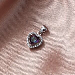 925 Sterling Silver MYSTIC TOPAZ PENDANT, Zircon Necklace, Mystic Topaz Pendant